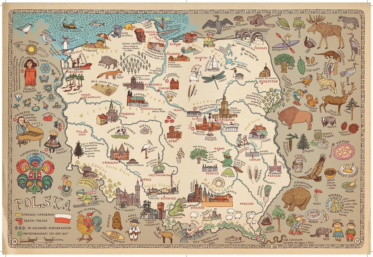 mapa de Polonia turístico