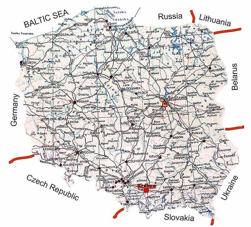 mapa de calle Polonia