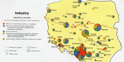 Mapa de Polonia recursos naturales